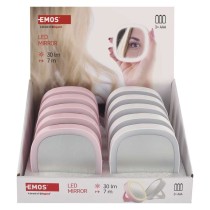 Kapesní kosmetické zrcátko s LED světlem, 10 ks, box