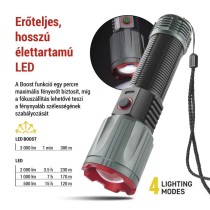 EMOS LED tölthető fém zseblámpa 3000 lm, 5000 mAh