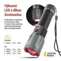 LED nabíjacie kovové svietidlo 3000 lm, 5000 mAh