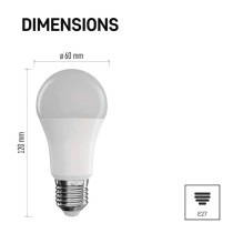 Sada GoSmart: 3x LED žárovka E27 / 9W / RGB / stmívatelná / WiFi