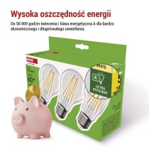 Żarówka LED Filament A60 A CLASS/ E27 / 3,8 W (60 W) / 806 lm / ciepła biel