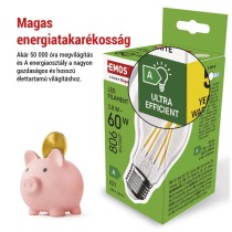 LED izzó Filament A60 A CLASS / E27 / 3,8 W (60 W) / 806 lm / természetes fehér