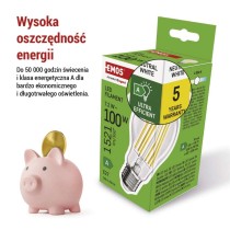 Żarówka LED Filament A60 A CLASS/ E27 / 7,2 W (100 W) / 1521 lm / neutralna biel