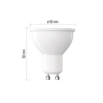 LED žárovka Classic MR16 / GU10 / 7 W (60 W) / 800 lm / neutrální bílá / stmívatelná