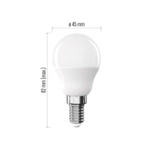 LED pirn Basic Mini Globe / E14 / 5,5 W (40 W) / 470 lm / Soe valge