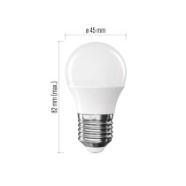 LED izzó Basic Mini Globe / E27 / 5,5 W (40 W) / 470 lm / Természetes fehér