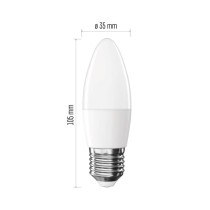 LED izzó Classic gyertya / E27 / 4,2 W (40 W) / 470 lm / Meleg fehér