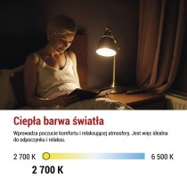 Żarówka LED Filament A60 / E27 / 3,4 W (40 W) / 470 lm / 470 lm / ciepła biel