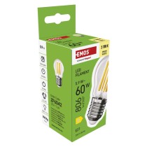 LED izzó Filament Mini Globe / E27 / 5,9 W (60 W) / 806 lm / Meleg fehér