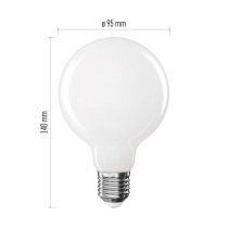 LED izzó Filament G95 / E27 / 7,8 W (75 W) / 1055 lm / Meleg fehér
