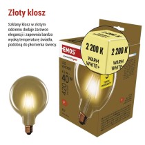 Żarówka LED Vintage G125 / E27 / 4,5 W (40 W) / 420 lm / 420 lm / Ciepła biel