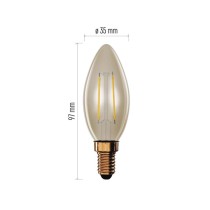 Żarówka LED Vintage świeczka  / E14 / 2,5 W (20 W) / 225 lm / 225 lm / Ciepła biel