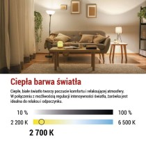 Żarówka LED Filament A60/ E27 / 7,5 W (75 W) / 1 055 lm /ciepła biel / ściemnialna