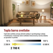 LED žarnica Filament A60/ E27 / 7,5 W (75 W) / 1 055 lm / toplo bela / zatemnitev