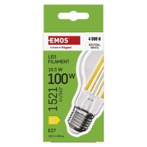 Żarówka LED Filament A60 / E27 / 10,5 W (100 W) / 1521 lm / 1521 lm / neutralna biel
