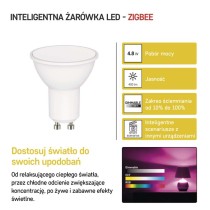 GoSmart Żarówka LED MR16 / GU10 / 4,8 W (35 W) / 400 lm / RGB / ściemnialna / Zigbee