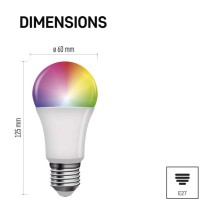 Chytrá LED žárovka GoSmart A60 / E27 / 11 W (75 W) / 1 050 lm / RGB / stmívatelná / Zigbee