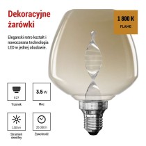 Żarówka LED DECO S123 / E27 / 3,5 W (14 W) / 130 lm / flame