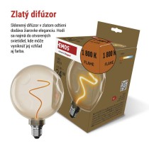 LED žiarovka DECO CG125A / E27 / 4,5 W (24 W) / 240 lm / flame