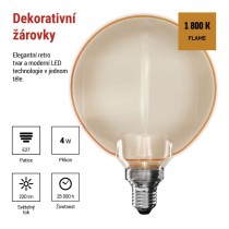LED žárovka DECO G130OA / E27 / 4 W (22 W) / 220 lm / flame