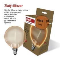 LED žárovka DECO G130OA / E27 / 4 W (22 W) / 220 lm / flame