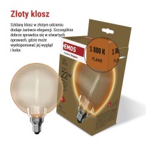 Żarówka LED DECO G130OA / E27 / 4 W (22 W) / 220 lm / flame