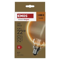 LED izzó DECO G130OA / E27 / 4 W (22 W) / 220 lm / flame