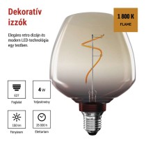 LED izzó DECO S123/ E27 / 4 W (16 W) / 150 lm / flame