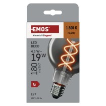 LED izzó DECO SMOKED G95 / E27 / 4,5 W (19 W) / 180 lm / flame