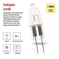 EMOS halogén izzó JC G4 14W 160lm