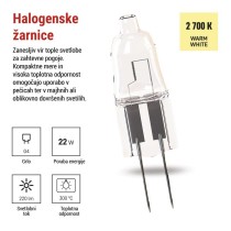 Halogenska žarnica JC 14W G4 Toplo bel