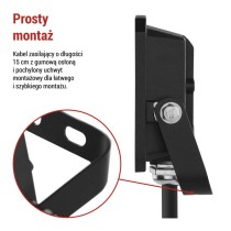 Naświetlacz LED SIMPO 10 W, czarny, neutralna biel