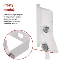 Naświetlacz LED SIMPO 10 W, biały, neutralna biel