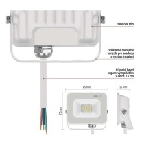 LED reflektor SIMPO 10 W, bílý, neutrální bílá