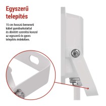 LED reflektor SIMPO 20W, fehér, IP65, 2000 lm, természetes fehér