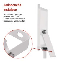 LED reflektor SIMPO 30W, bílý, IP65, 3000 lm, neutrální bílá