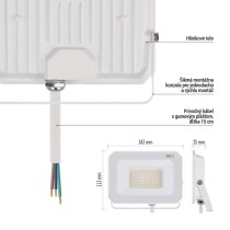 LED reflektor SIMPO 30W, biely, IP65, 3000 lm, neutrálna biela