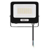 LED reflektor GLARO 30W, fekete, IP65, 3000 lm, természetes fehér