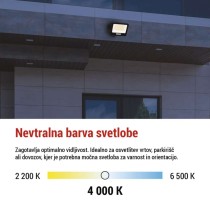 LED reflektor GLARO 100W, črni, IP65, 10000 lm, nevtralna bela