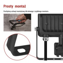 Naświetlacz LED GLARO PIR 10 W, czarny, IP54, 1000 lm, neutralna biel