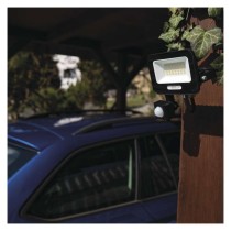 LED reflektor GLARO PIR 20 W, fekete, IP54, 2000 lm, természetes fehér