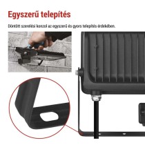 LED reflektor GLARO PIR 30 W, fekete, IP54, 3000 lm, természetes fehér