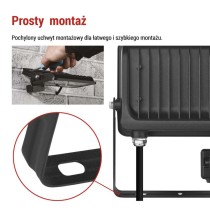 Naświetlacz LED GLARO PIR 30 W, czarny, IP54, 3000 lm, neutralna biel