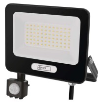LED reflektor GLARO s pohybovým čidlem, 50 W, černý, IP54, 5000 lm, neutrální bílá