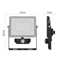 EMOS Ilio LED reflektor 31W 2800lm mozgásérzékelővel IP44 term. fehér