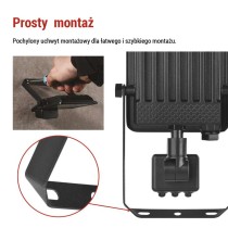 Naświetlacz LED VISIO z czujnikiem PIR 10W, neutralna biel