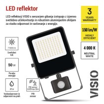 LED reflektor VISIO s senzorjem 50 W
