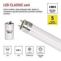 LED cev T8 6,5 W 60 cm NW 10 kos.