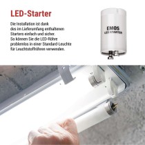 LED-Leuchtstofflampe T8 6,5 W 60 cm neutralweiß 10 St.