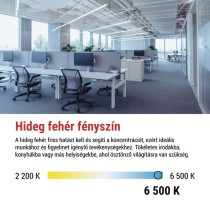 EMOS LED Fénycső T8 6,5 W 1 100 lm 60 cm, Hideg fehér 10 db.